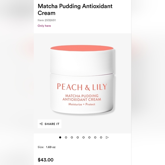 Peach & Lily Matcha Pudding Antioxidant Cream - Picture 5 of 13